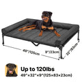 Raised Dog Cot Bed, No-Slip Feet, Breathable Dog Sofa Bed for Indoor & Outdoor Use – Elevated Dog Bed with Cooling Mesh & Removable Bolster Pillow Top Mat - product image 3