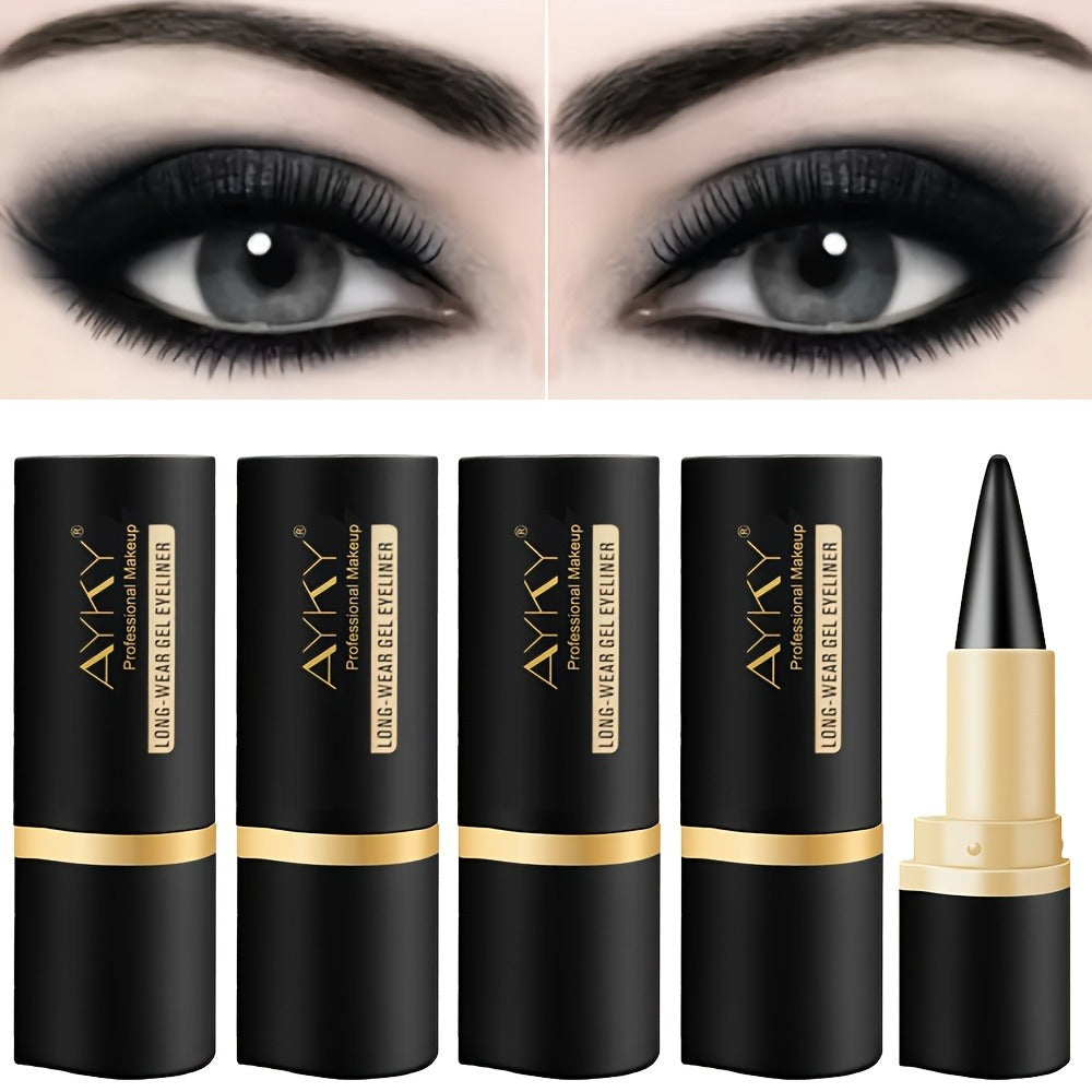 Waterproof Eyeliner Pencil 5 Pack Matte Black Smudge-Proof Long-Lasting Cream Formula – Fade-Resistant Easy Apply Liner Set for Beginners Smoky Eye Everyday Makeup Waterline Safe W - product image