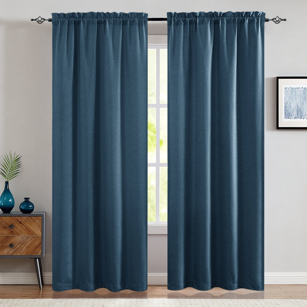 Blackout Curtains 80% Light Blocking – 2 Panels Thermal Insulated Linen Textured Rod Pocket Window Drapes for Bedroom, Living Room & Kitchen Privacy - product image 9