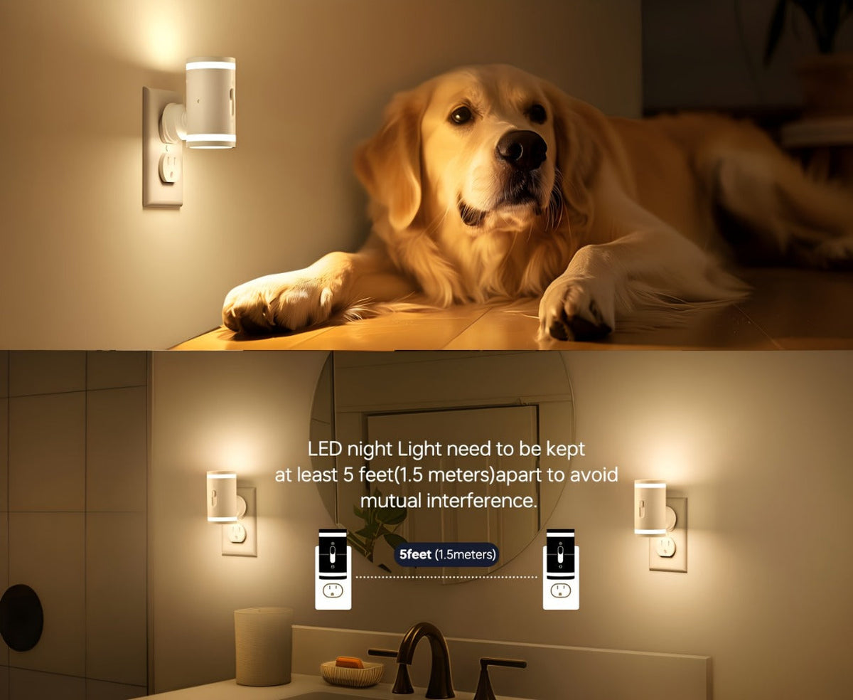 LED Night Light Plug In Dusk to Dawn Sensor – 5-120LM Adjustable Brightness, 3 Color Temperatures, Modern Plug-In Night Lights for Hallway, Bedroom, Staircase, Bathroom & Toddler R - product image 26