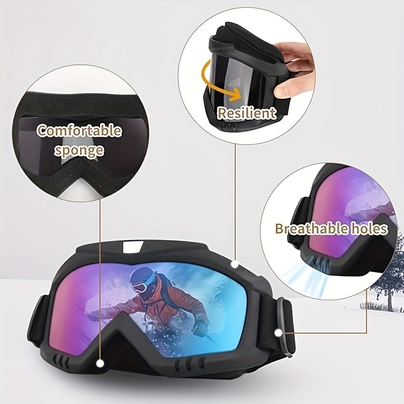 Fits All Face Shapes – Ski Goggles 2-Pack Unisex UV400 Anti-Fog TPU Frame Adjustable Elastic Strap Snow Goggles for Skiing Snowboarding Ice Hockey Alpine Skiing - product image 7