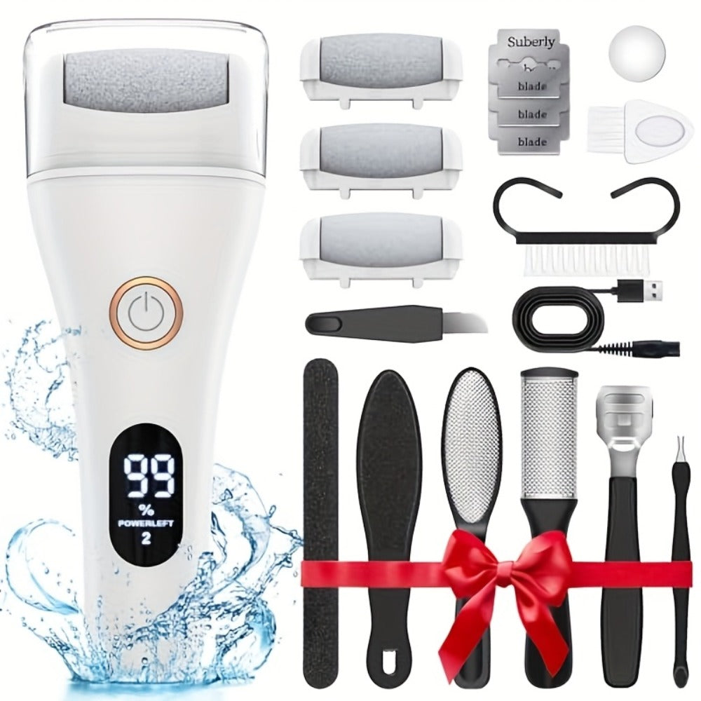 Electric Pedicure Foot File 10-in-1 Kit – Rechargeable with Digital Display, 3 Roller Heads, Dead Skin & Hard Skin Remover for Men & Women - product image 11