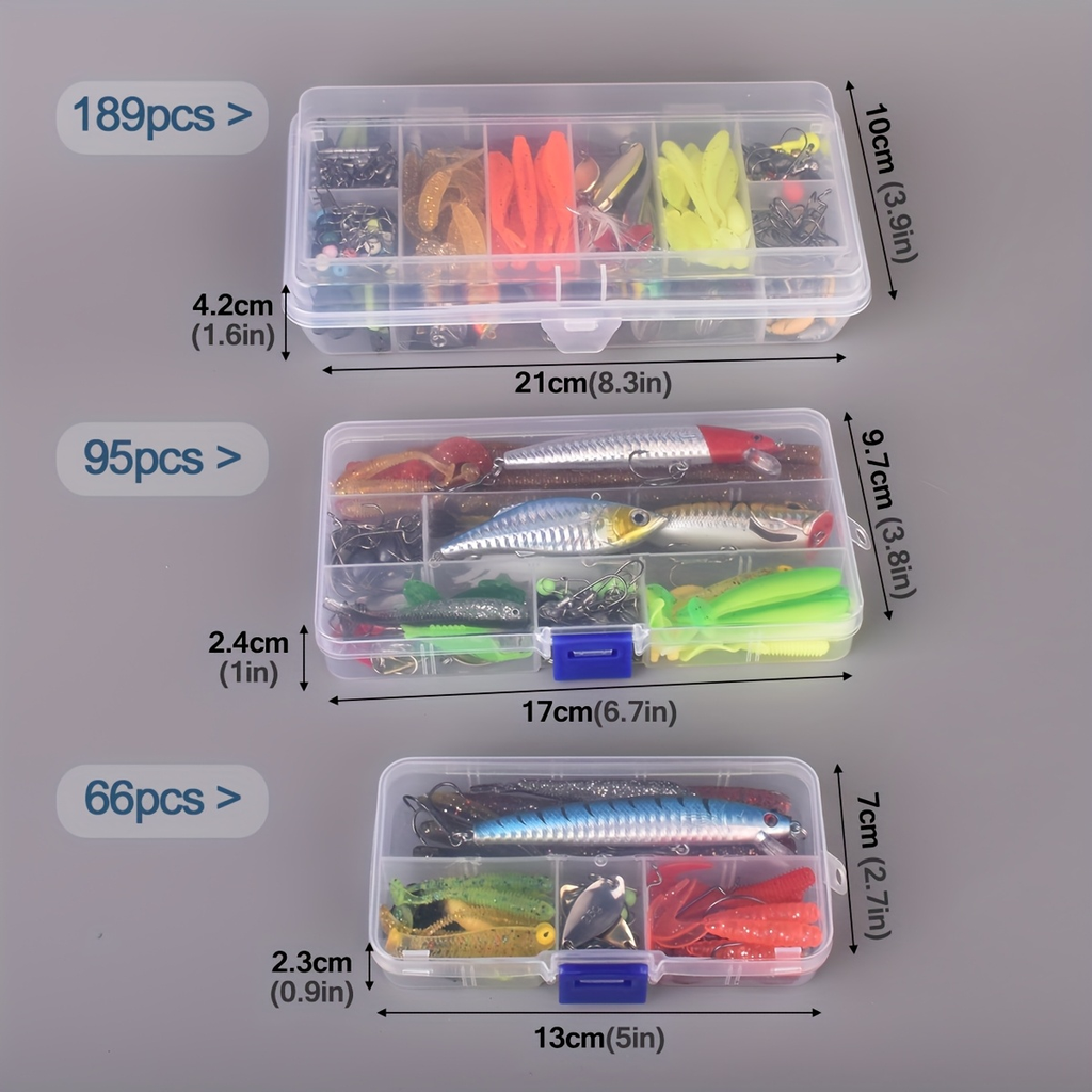 Complete Tackle Bait Set for Freshwater & Saltwater Bass Trout Fishing, Includes Spoons Spinners Soft Baits Hooks, Fishing Gear Gift for Men & Beginners - product image 7
