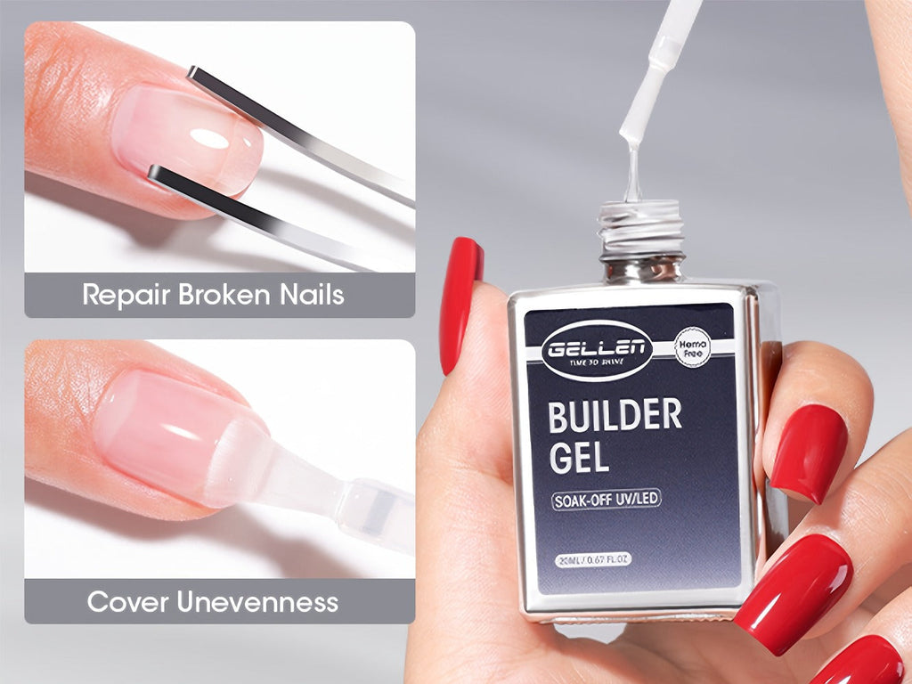 Clear Builder Gel HEMA-Free 5-in-1 2pcs 1.35oz — Nail Extension Strengthener Apex Construction Art Sealing & Repair | Soak-Off UV LED 28+ Days Chip-Proof Wear for Sensitive Skin Sa - product image 14