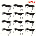 Stretch Table Covers 6Ft Washable Elastic Rectangle Tablecloth for Parties Weddings Picnics Camping, Spandex Polyester Blend, Fits Standard 6 Foot Tables, Set of 3 6 9 or 12, Black - product image 34