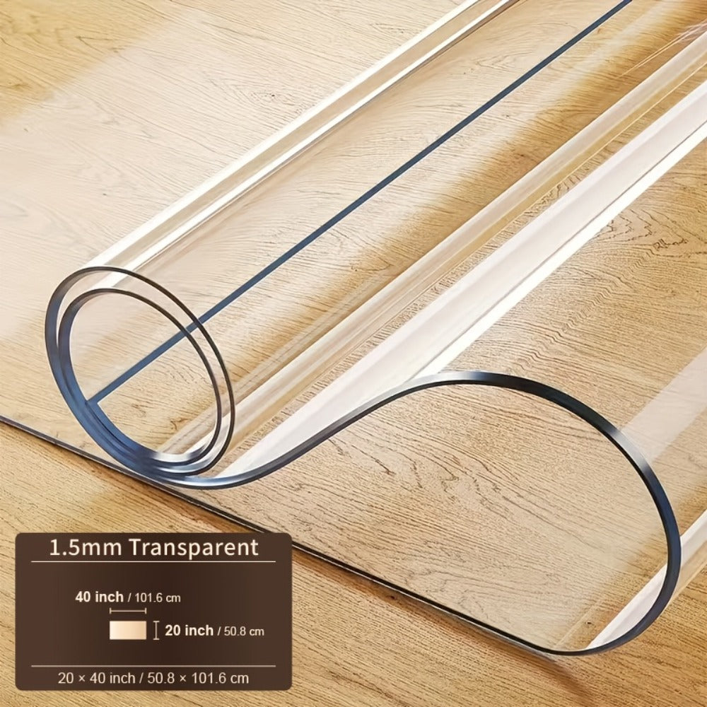 Clear PVC Tablecloth Table Protector 1.5mm Thick Transparent Table Cover Heat Resistant Scratch Resistant Waterproof Desk Mat for Dining Table Home Office Restaurant Coffee Table M - product image 3