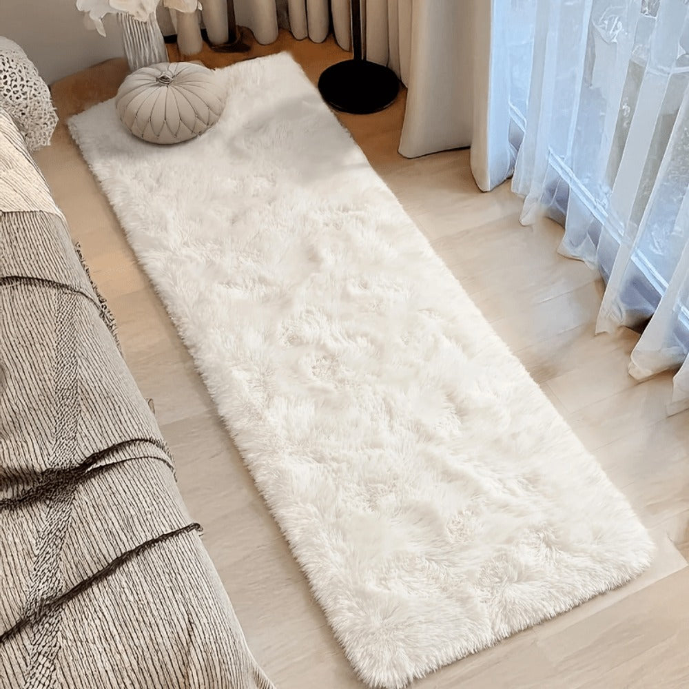 Tie-Dye Knotted Fluffy Mat Super Soft Thickened – Cozy Indoor Area Rug for Living Room, Bedroom & Office, Stylish Floor Covering 15.74x47.24 in – Dark Gray, Light Grey, Pink, White - product image 8