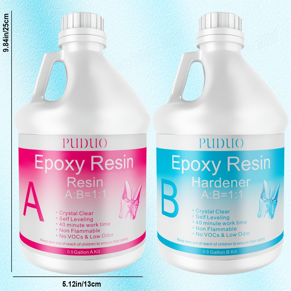 Epoxy Resin Kit Ultra Clear Bubble-Free Self-Leveling – 2-Part Casting & Coating Resin for River Tables Countertops Crafts, Yellowing-Resistant Fast Cure Formula - product image 4