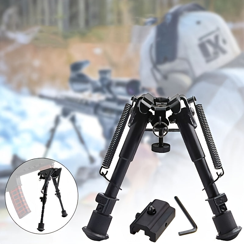 Adjustable 6-9 Inch Spring Return Legs, M-LOK Compatible, Collapsible Shooting Support for Hunting & Range – Aluminum Alloy Tactical Rifle Bipod - product image