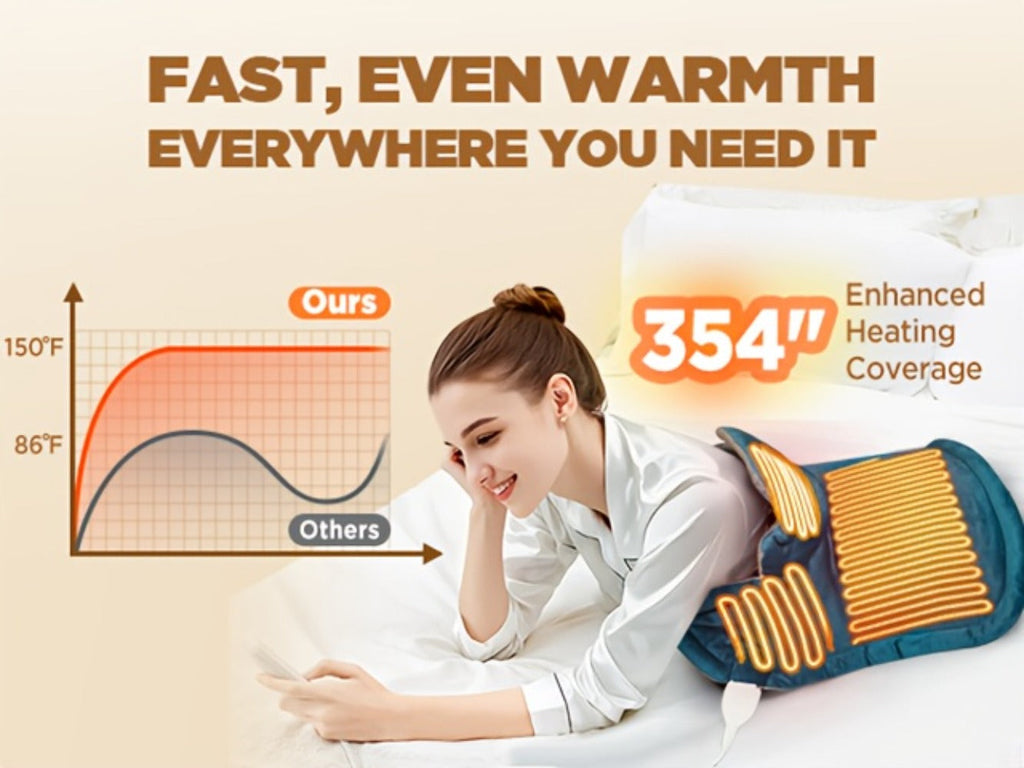 Heating Pad for Neck & Shoulders – 130W Graphene Weighted Electric Pad, 6 Heat Settings, 4 Timers, Auto Shut-Off, Machine Washable - product image 19