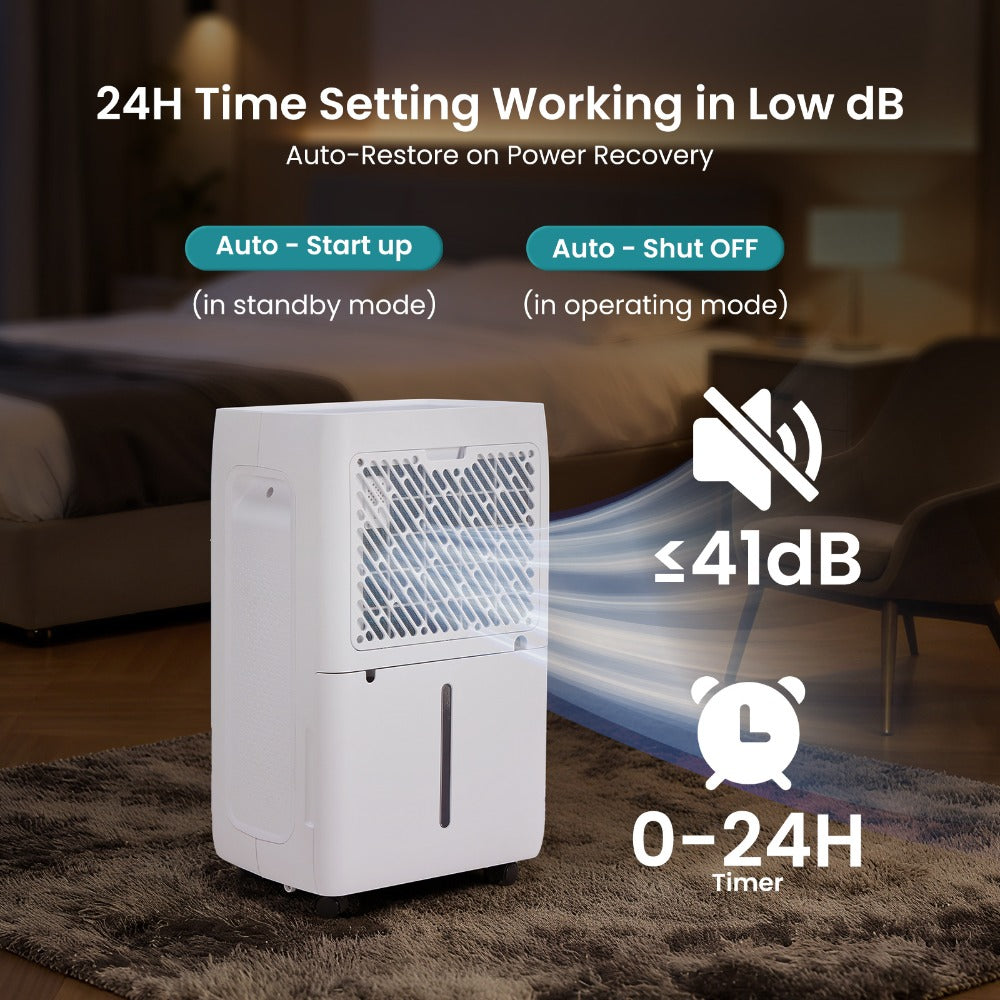 Dehumidifier for Basement 50 Pint 5500 Sq Ft with Drain Hose, Portable Home Dehumidifier for Large Room Bedroom Bathroom, 3 Modes Auto Shut-Off Quiet Fan Washable Filter Humidity C - product image 16