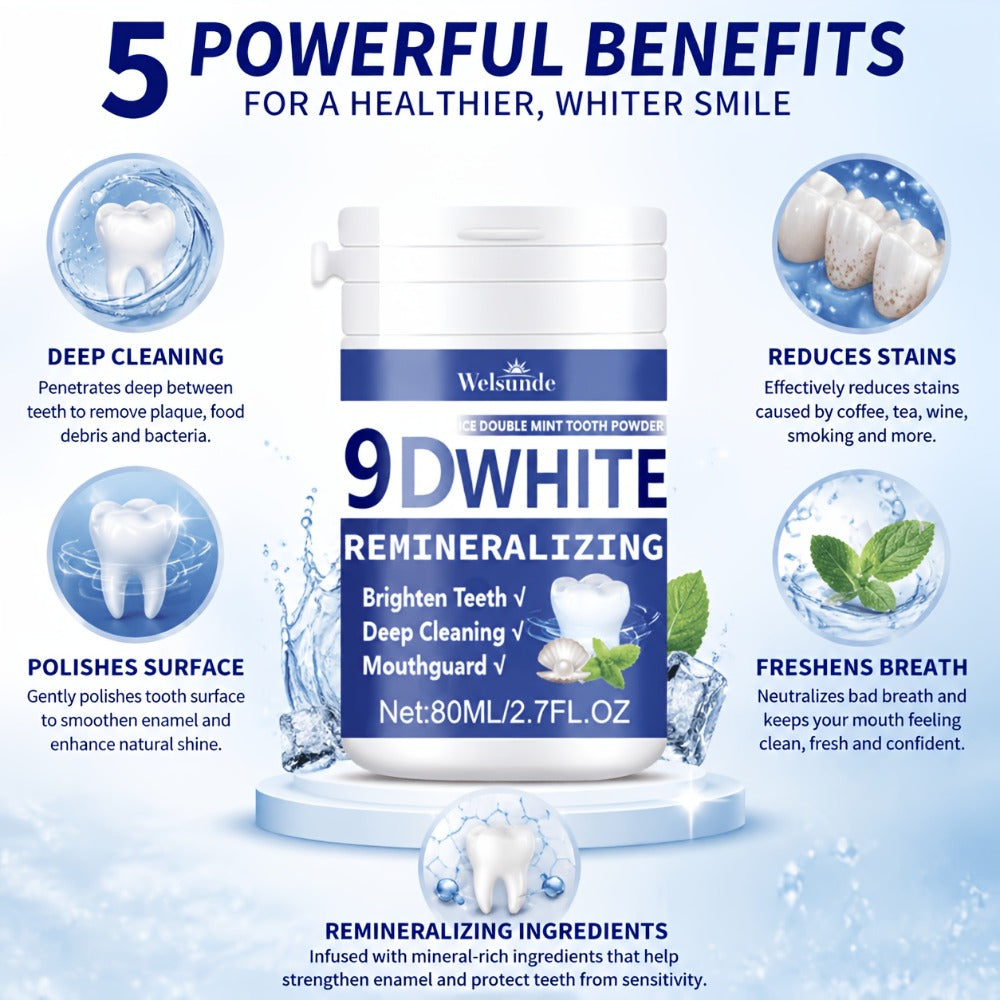 Hydroxyapatite Tooth Powder 2-Pack Remineralizing Fluoride-Free Deep Cleaning Whitening Mint Toothpowder for Sensitive Teeth Enamel Repair Daily Oral Care Gift - product image 14