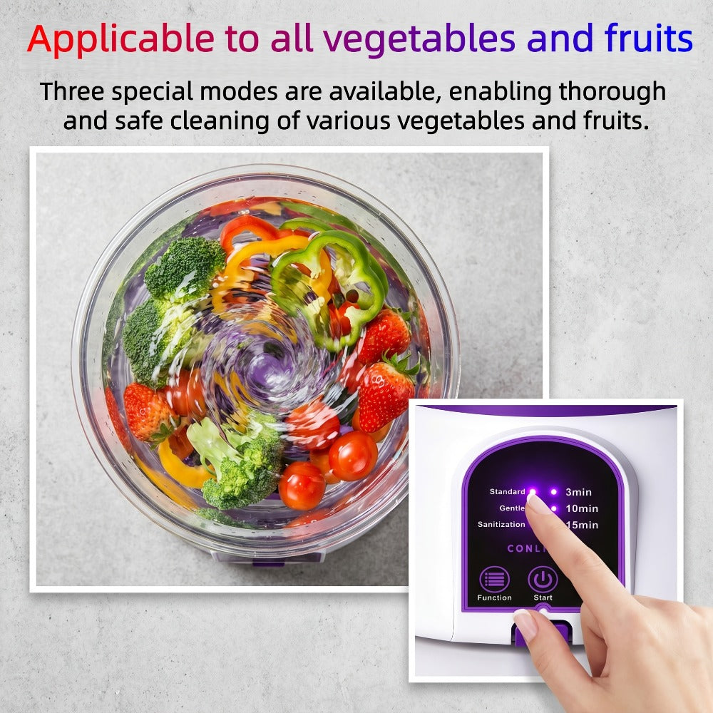 Fruit and Vegetable Cleaner Machine Ultrasonic Purifier Multifunctional Household Food Cleaning Device Rechargeable for Removing Pesticides Bacteria Single Dual Battery Options - product image 9