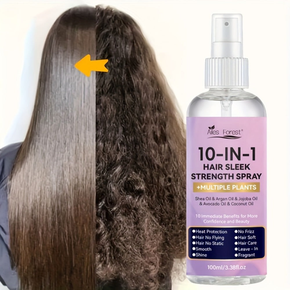 Leave-In Conditioner Spray 10-in-1 No-Rinse 100ml — Fragrance-Free Anti-Frizz Detangling Heat Protection, Plant-Based Formula for Dry Damaged & Color-Treated Hair, All Hair Types,  - product image 2