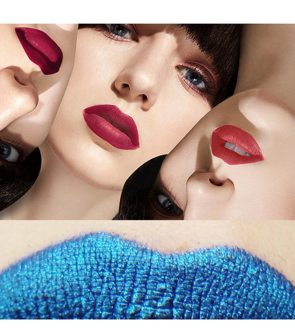 Bold Blue Matte Lip Gloss Set 3pcs Waterproof Long-Lasting Smudge-Proof Liquid Lipstick – Electric Blue Cobalt Shades Vegan Hypoallergenic Formula All Skin Tones Festival Makeup Wo - product image 11