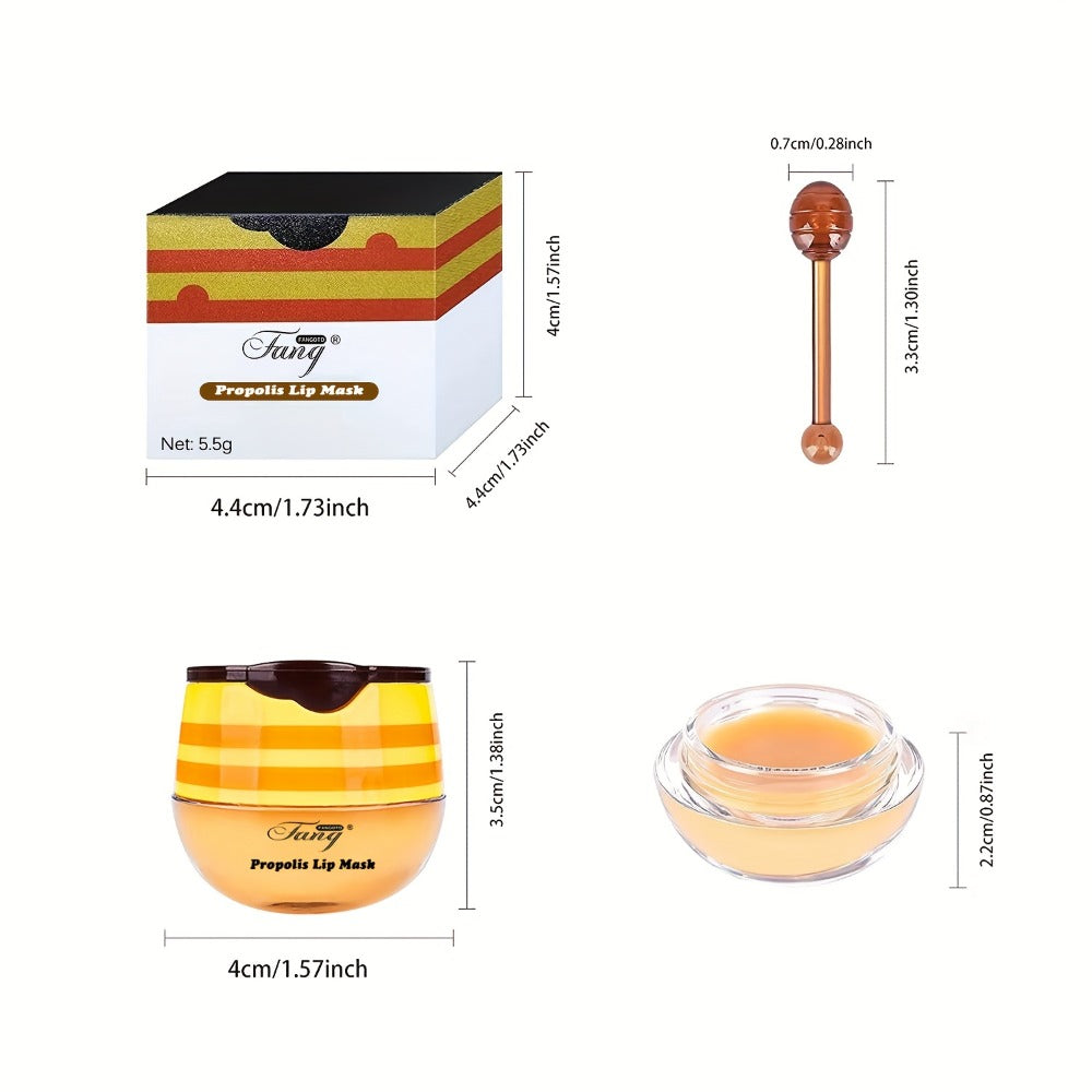 Honey Pot Lip Balm Set 8 Pcs – Propolis & Honey Deep Moisturizing Lip Mask with Applicator Stick, Repairs Dry Chapped Lips, Nourishing Overnight Lip Treatment Gift Set for Women &  - product image 6