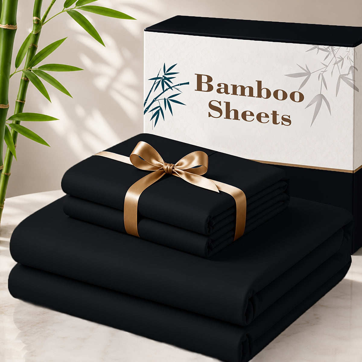 4 pcs Cooling Bamboo Bed Sheet Set, 3000 TC Extra Deep Pocket 20 Inch Bed Sheet, Children Luxury Soft Hotel & Cooling Sheet Set for Hot Sleepers, Wrinkle and - product image 13