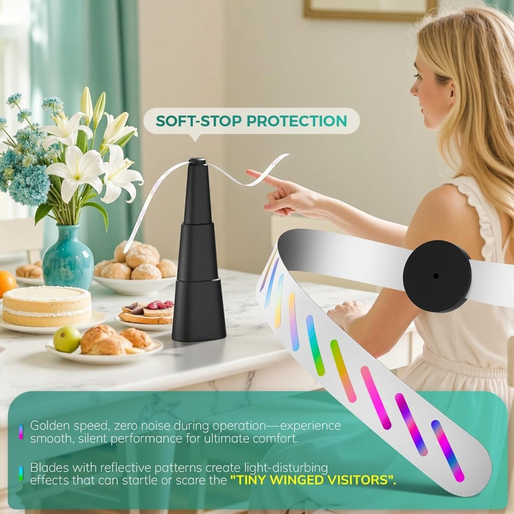 Outdoor Food Fan 4-Pack Battery Powered Silent Table Fan with Hook for Picnic BBQ Patio Party Restaurant Desktop Home Food Protection Black - product image 3