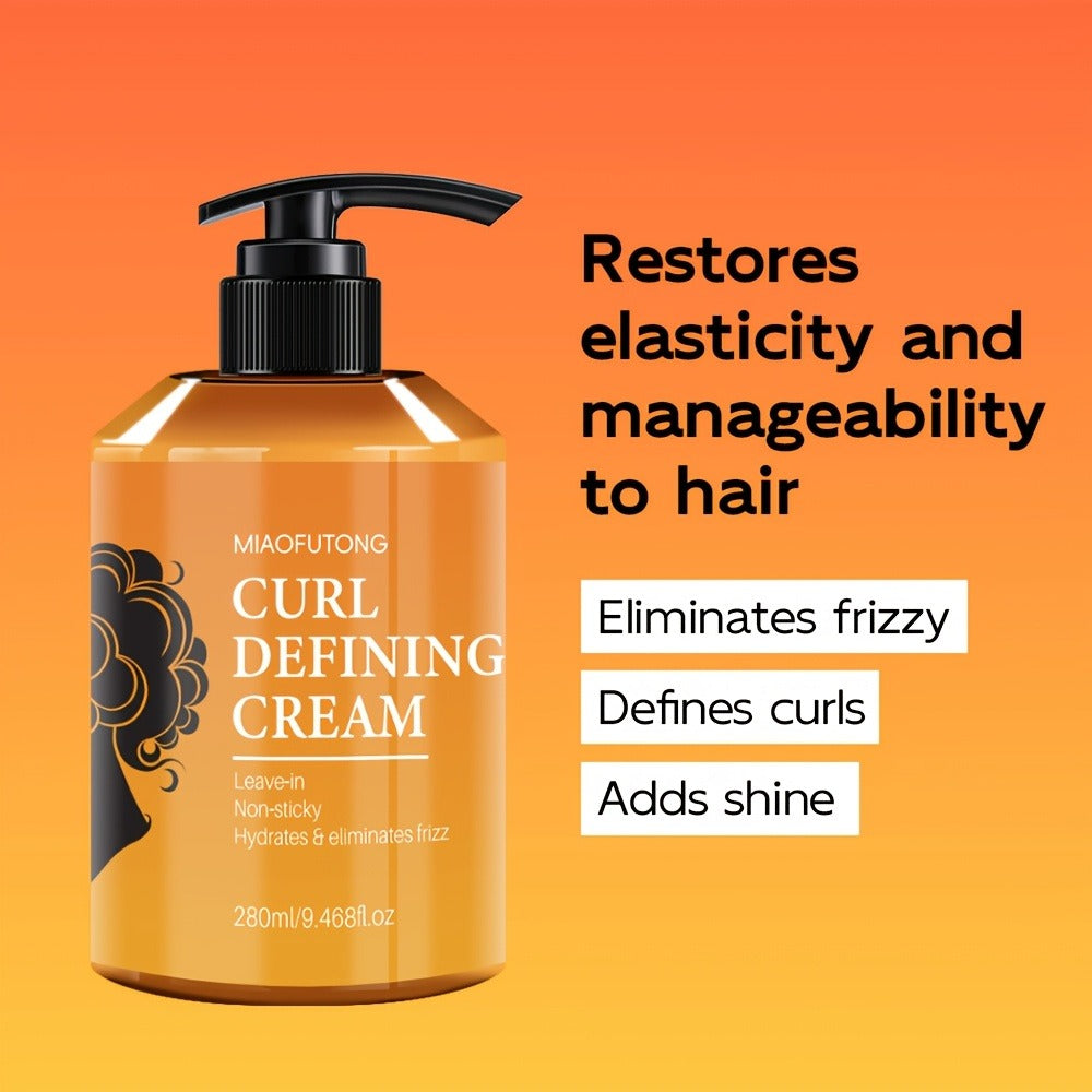 Curl Defining Cream with Argan Oil 280ml Frizz Control Moisture Lock Hydrating Styling Conditioner – Enhances Shine Boosts Volume Heat-Free Curl Definer for Curly Wavy Coily Hair W - product image 10