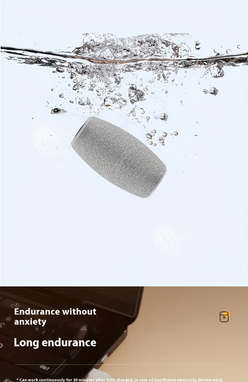 Electric Foot Callus Remover Rechargeable with 2 Roller Heads - Portable Dead Skin Scrubber Pedicure Tool for Smooth Soft Feet Cracked Heel Repair Home Professional Foot Care Kit,  - product image 19