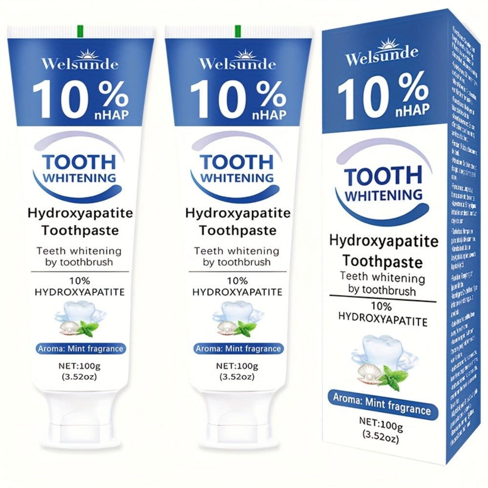 Nano Hydroxyapatite Toothpaste 2-Pack 10% HAp European Formula — Remineralizes Enamel, Deep Cleans & Whitens, Fluoride-Free, Gentle on Gums, Minty Fresh Breath, 100g/3.52oz Each - product image 10
