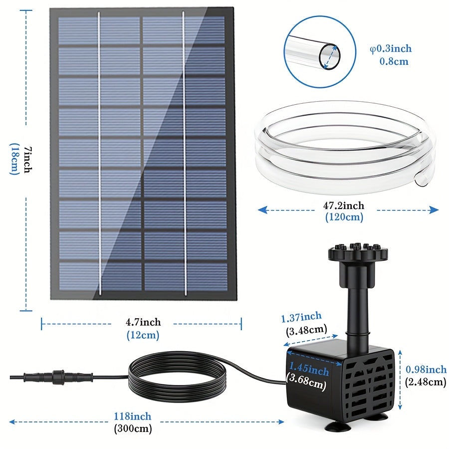 Solar Fountain Pump IPX8 Waterproof – Bird Bath Pond Garden Pump - product image 3