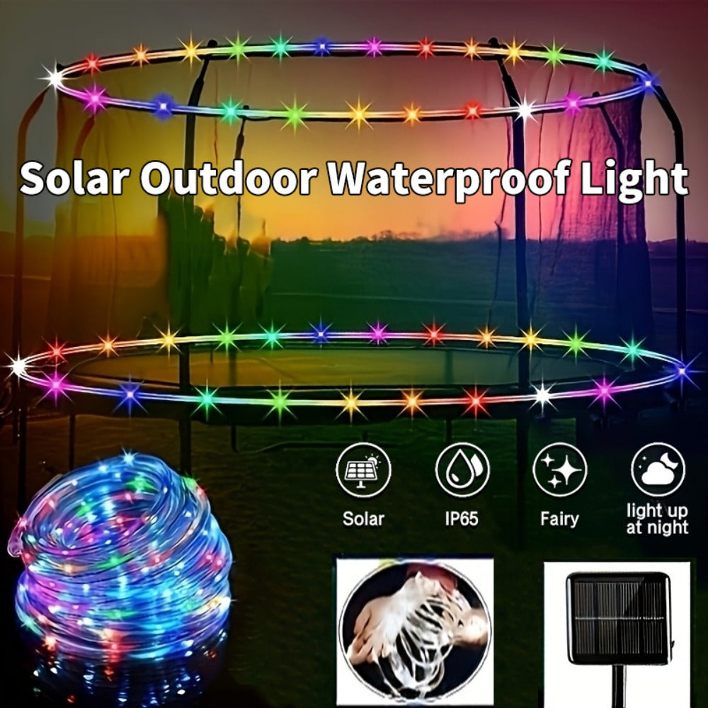 Solar LED Trampoline Lights 50 100 LEDs Colorful Rope Lights 8 Modes IP65 Waterproof Fits 8-16 Ft Trampolines Outdoor Safety Glow Night Light Kids Adults - product image 15