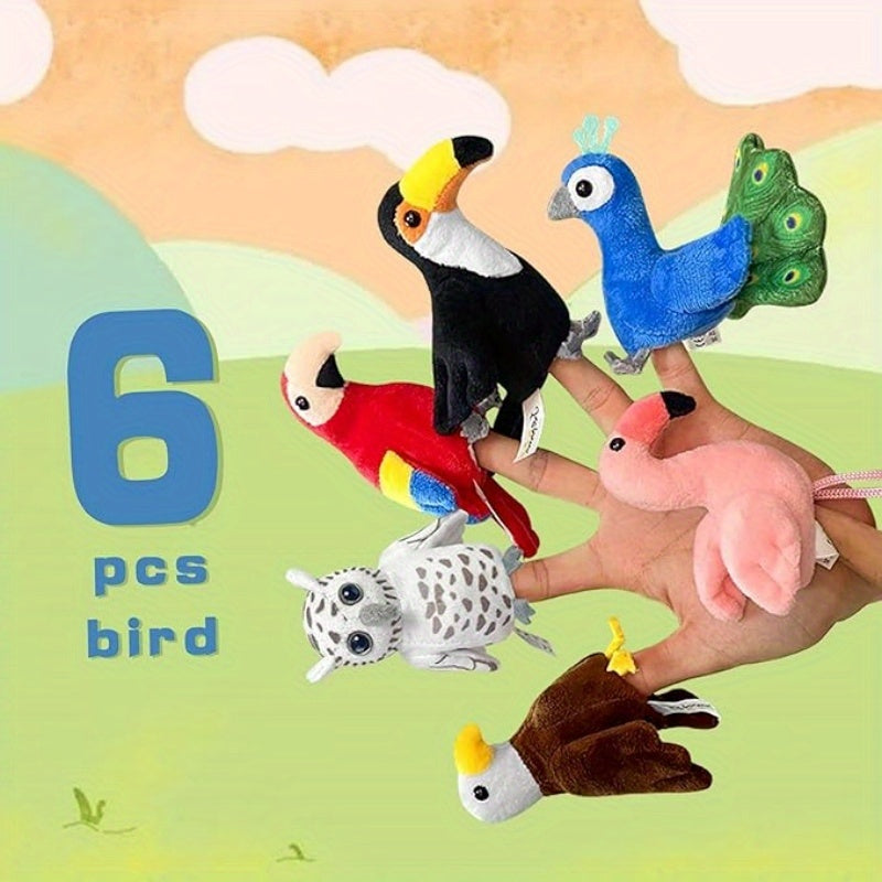 Bird Finger Puppets Set 6pcs Realistic Mini Hand Puppets for Kids Toddlers | Cute Animal Bird Puppets for Role Play Storytelling Nature Learning | Birthday - product image 7