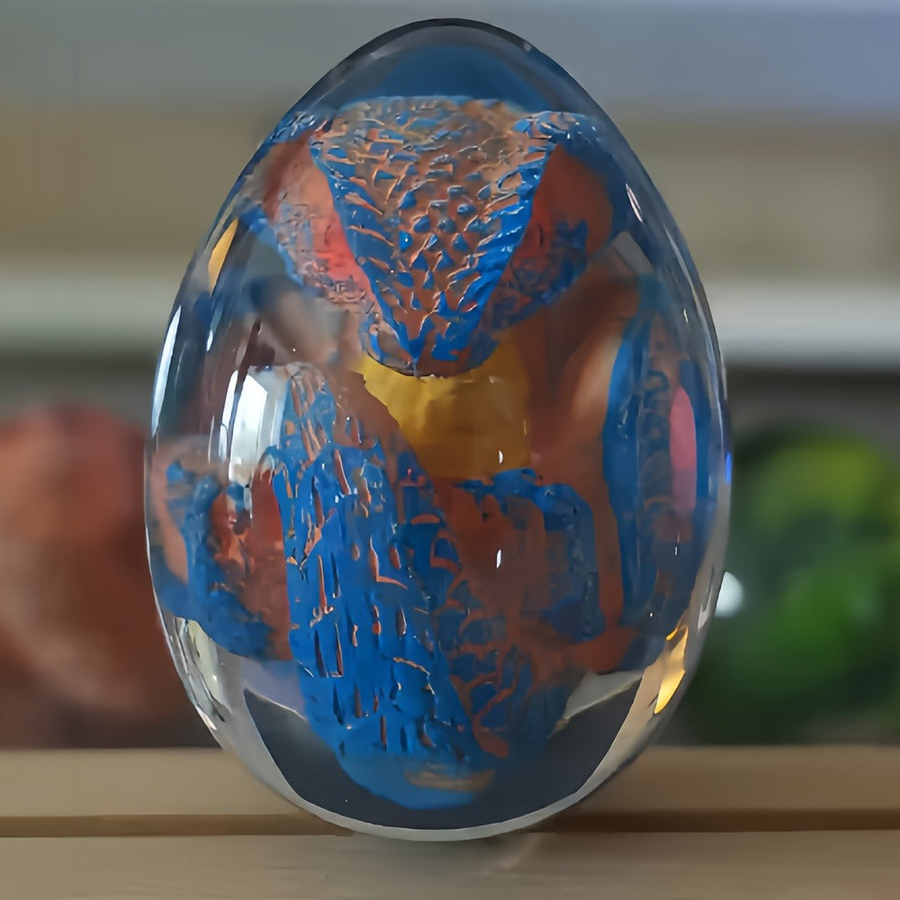 Dragon Egg Statue Crystal Transparent Resin Dinosaur Egg Figurine Handcrafted Collectible for Fantasy Lovers Home Decor Shelf Display Birthday Gift - product image 8
