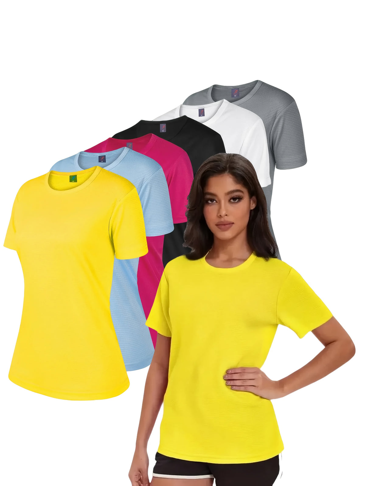 Women's 6-Pack Performance T-Shirts - Breathable, Moisture-Wicking, and Skin-Friendly for, Outdoor, and Everyday Comfort - product image 6