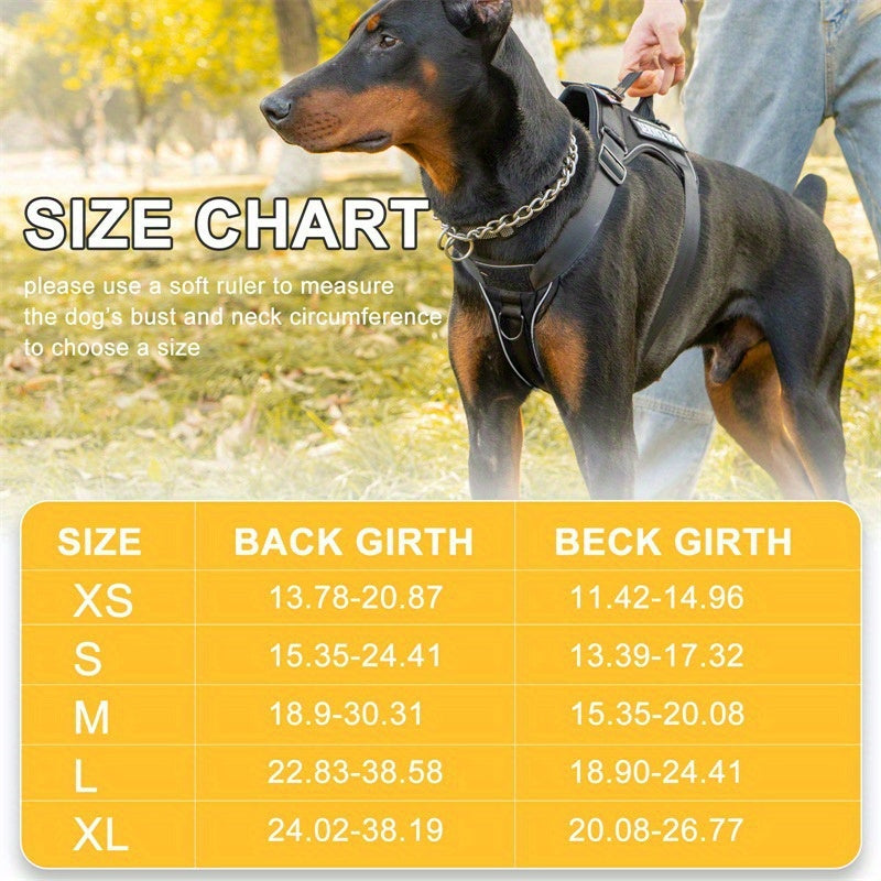 Reflective No-Pull Dog Harness with Patches – Adjustable Soft Mesh Vest Harness for Small, Medium & Large Dogs – S, M, L, XL - product image 5