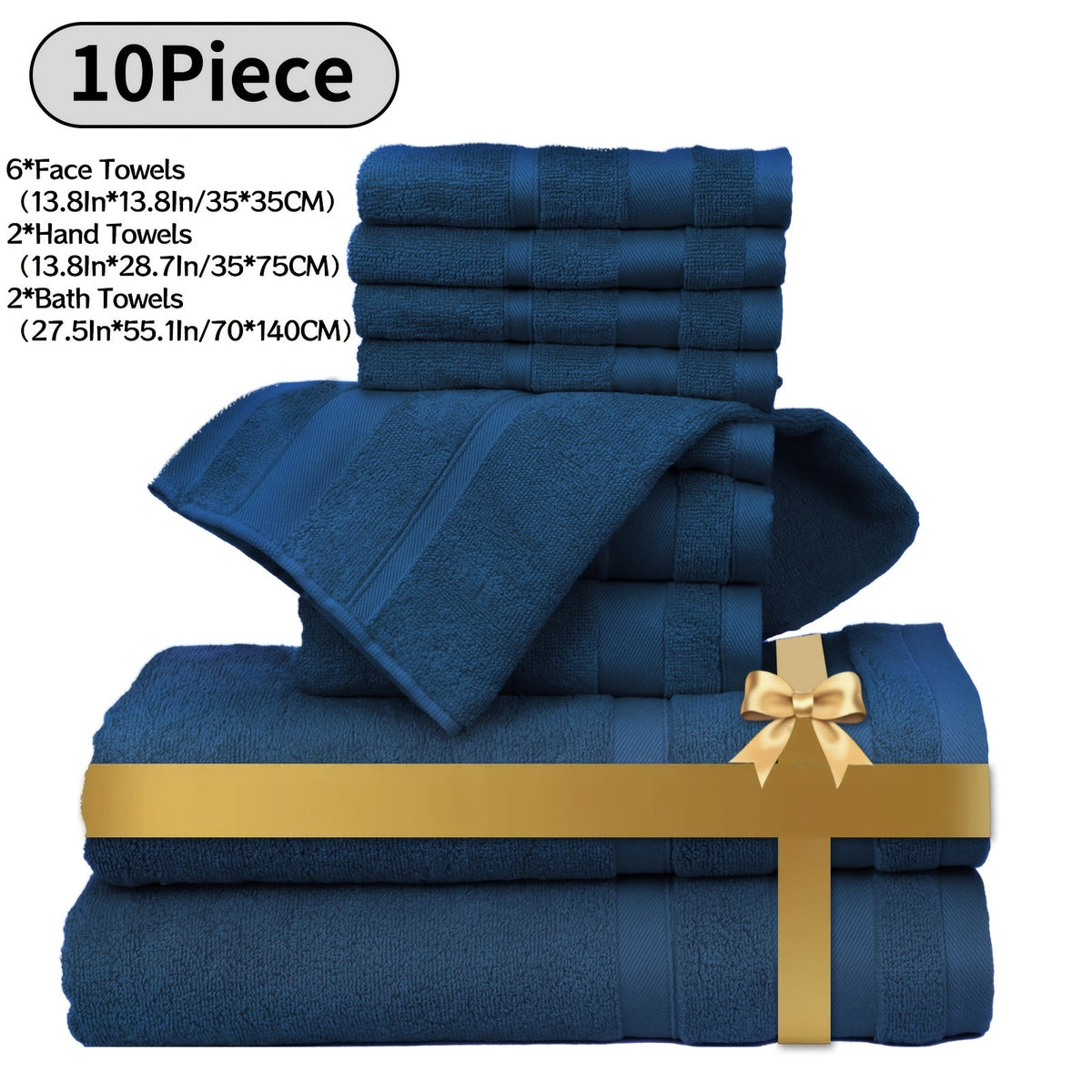 100% Pure Cotton Large Bath Towels for Women & Men, Highly Absorbent Quick Dry Spa Hotel Quality Towels for Bathroom, Bedroom, Gym, Pool & Travel, Soft Fluffy Luxury Towel Sets | Cotton Bath Towel Set 6/10 Piece