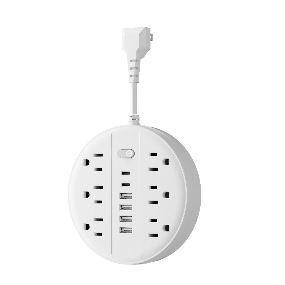 Surge Protector Power Strip 12-in-1 with 6 AC Outlets 4 USB-A 2 USB-C Flat Plug Wall Mount Overload Protection Desk Charging Station for Home Office Travel - product image 8