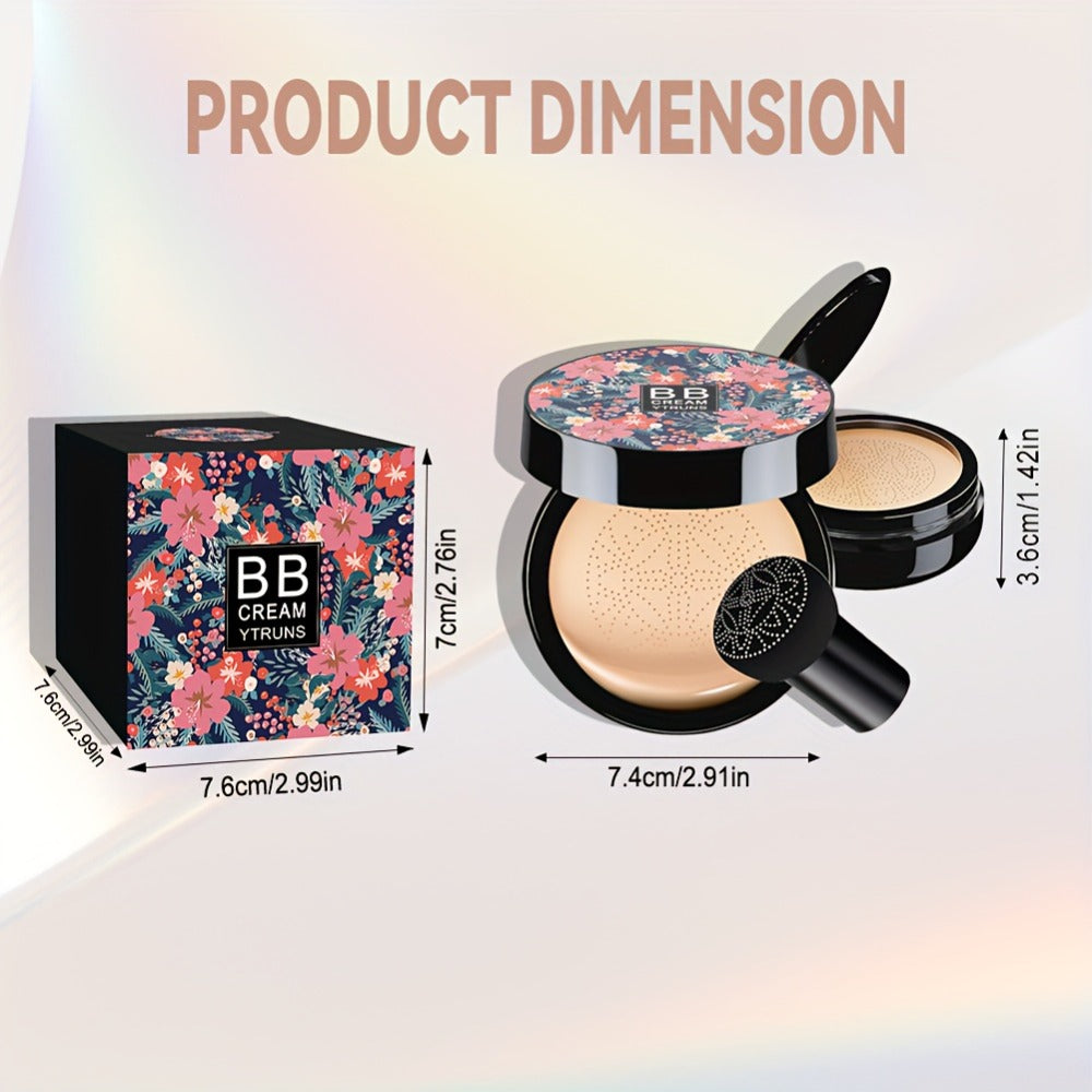 Air Cushion Foundation Full Coverage Moisturizing Lightweight Long-Wear Dewy Radiant Finish with Mushroom Sponge Applicator Buildable Coverage for All Skin Types Ivory White Natura - product image 6