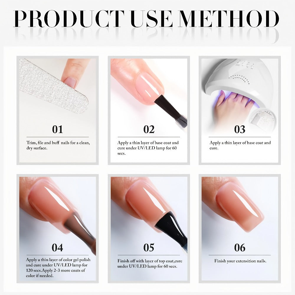 Odorless Gel Nail Polish Black & White 0.54oz MISS MISIDY Soak-Off UV LED Durable High Gloss – Self-Leveling Easy Application for Salon & Home Manicure Pedicure, Classic Minimalist - product image 11