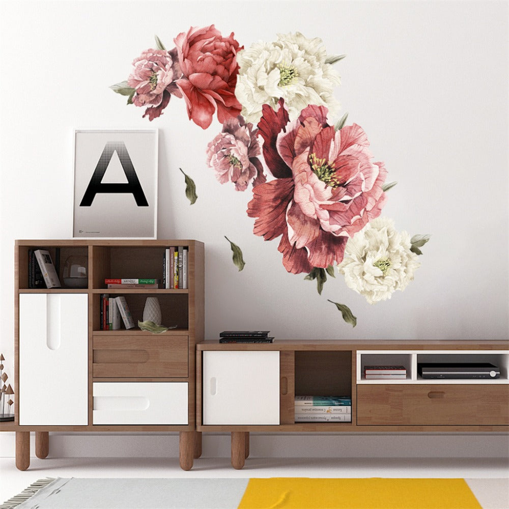Peony Flower Window Glass Sticker – Anti-Collision Waterproof Decorative Glass Film, European Floral Wall & Window Decal for Home Decor, 17.7 x 47.2 Inches (2 Styles) - product image 17