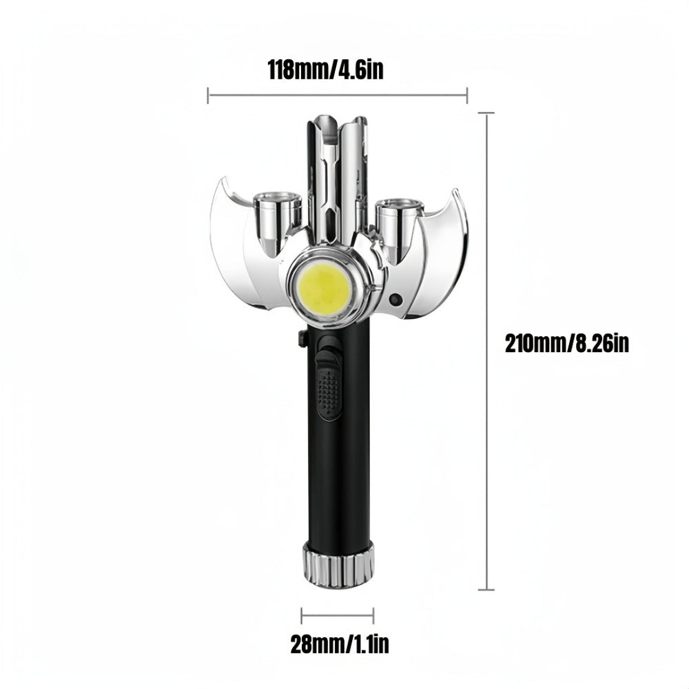 Torch Lighter Metal Jet Flame, Large Windproof Butane Torch with COB Light, High-Power Refillable Flamethrower for Barbecue, Baking, Camping, Moxibustion & Outdoor Use – Black & Si - product image 10