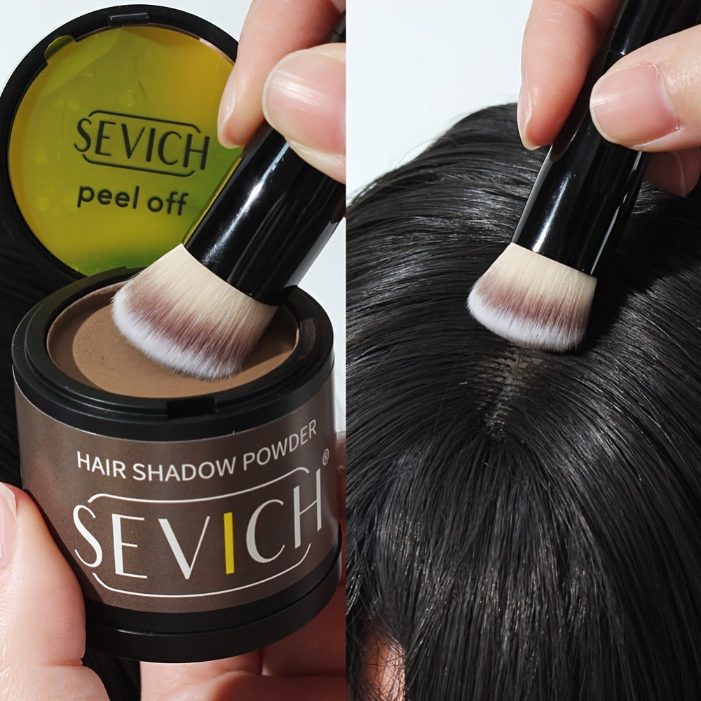 Hair Root & Hairline Concealer Powder Kit with Brush — Waterproof Instant Coverage for Thinning Hair, Receding Hairline & Bald Spots | 5 Shades | Black & Brown Tones | Women & Men - product image