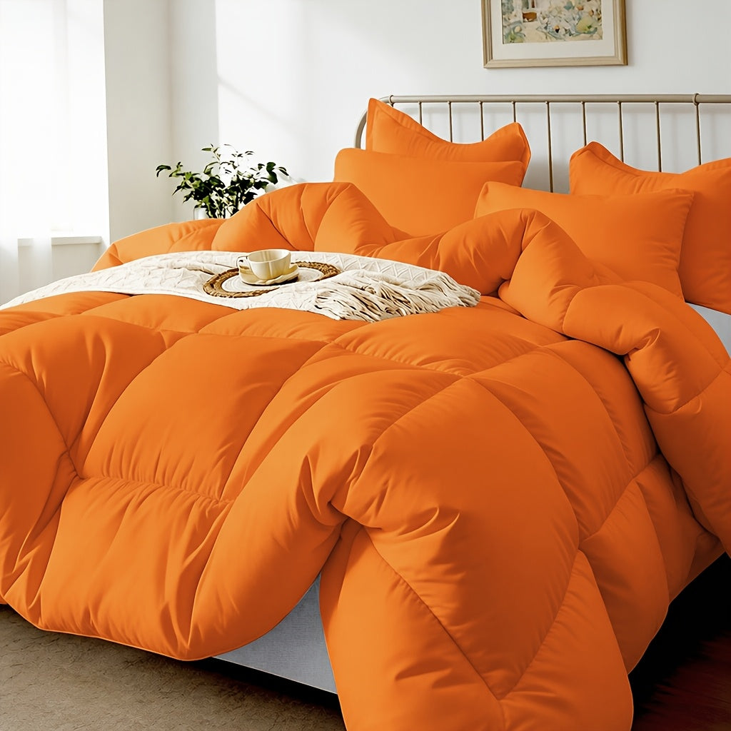3 pcs Solid-color Diamond-quilted Comforter Set, Easy Clean, Fabric Soft Breathable, Includes 1 Comforter, 1/2 Pillow Shams, Fits All Bed Sizes Matches Various - product image 18
