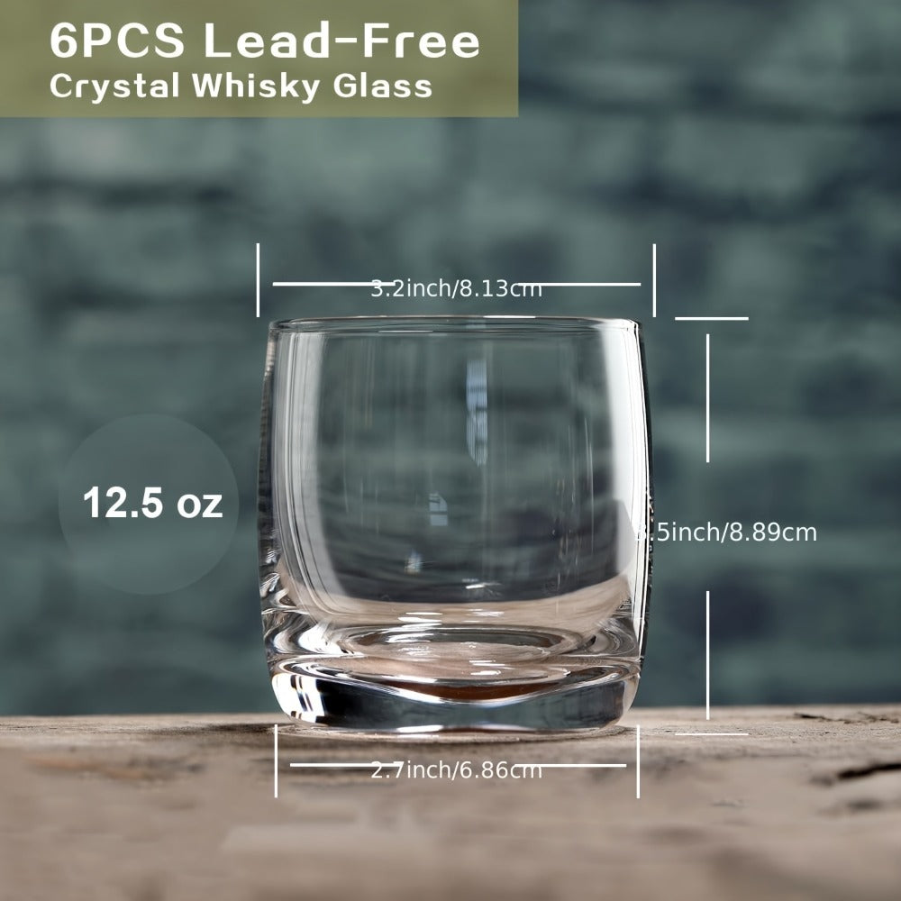 Crystal Rocks Glasses Set of 6 – 10.5oz Premium Whiskey Tumbler, Clear Bourbon Scotch Cocktail Drinking Glasses, Dishwasher Safe Old Fashioned Glassware for Home Bar, Restaurant, G - product image 3
