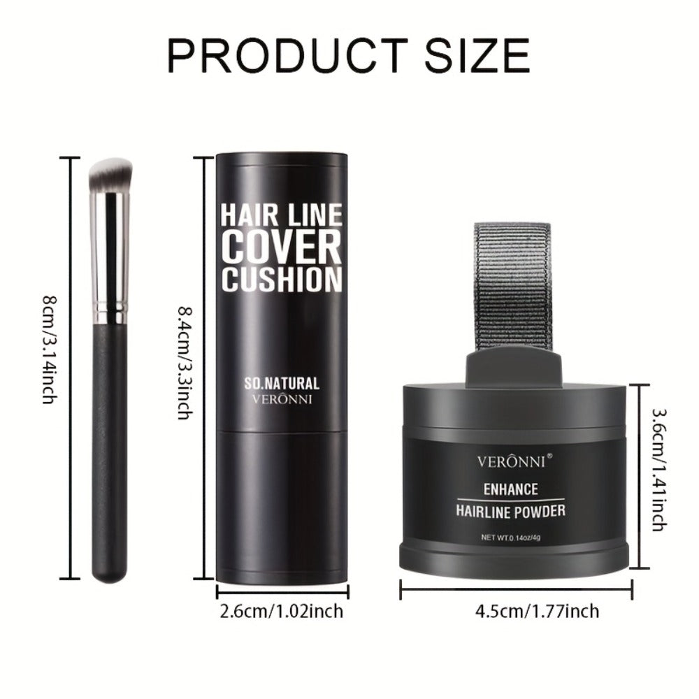 Hair Root Concealer Powder with Brush - Instantly Covers Gray Roots & Thinning Hairline, Plant-Based Keratin Formula, Natural-Looking Coverage for All Hair Types, Women & Men, 6 Sh - product image 6