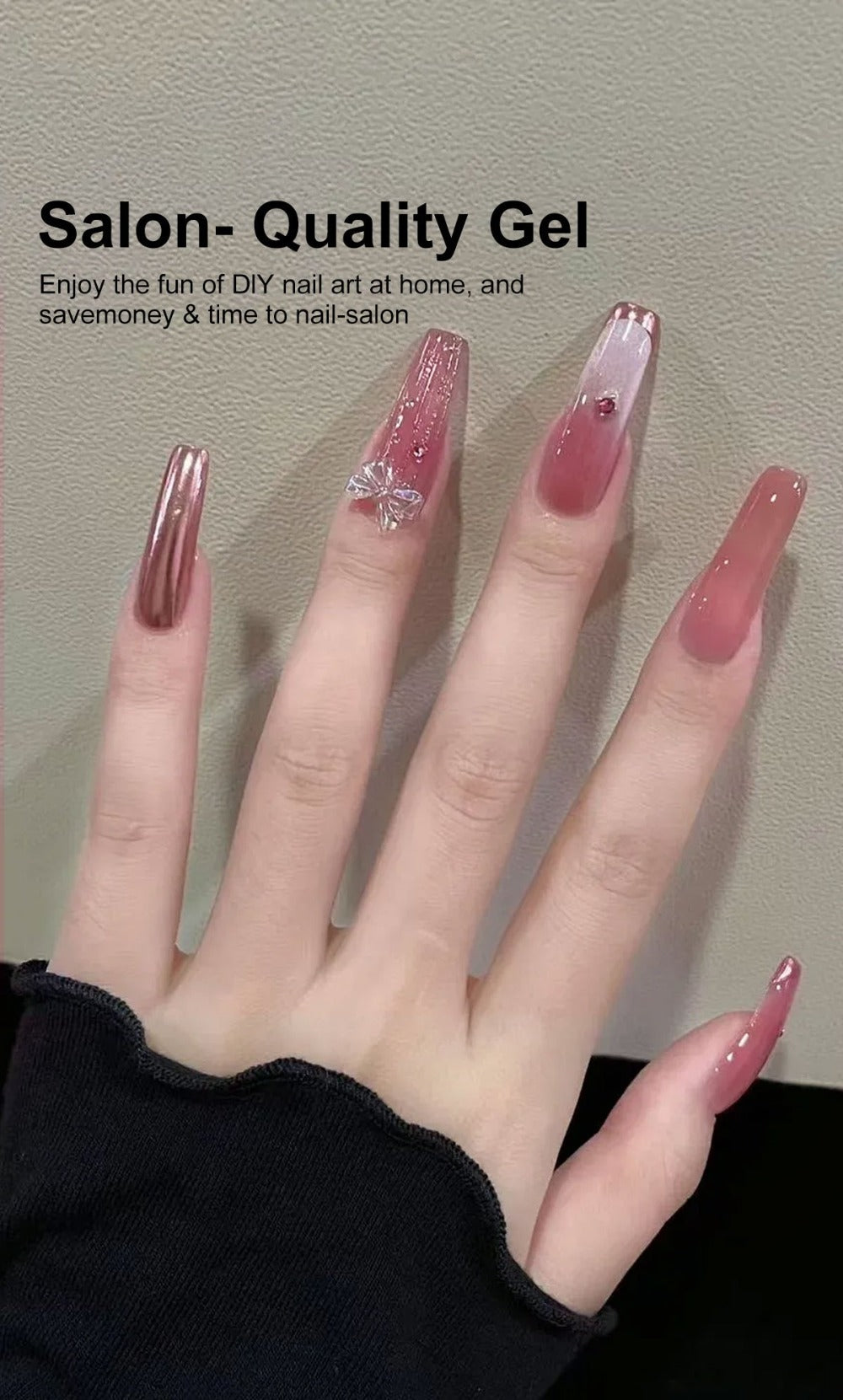 Gel Nail Polish Kit with UV LED Lamp 20 Colors Red & Pink Shades - All-in-One Soak-Off Starter Set with Base Coat Top Coat for DIY Home Salon Manicure, Gift for Women - product image 13