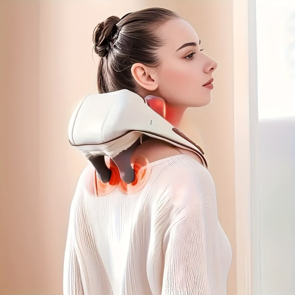 Neck Shoulder Massage Pillow 8D Deep Kneading Wireless Electric Back Massager Simulates Human Hands for Neck Shoulder Back Pain Relief Gift for Women Men - product image 4
