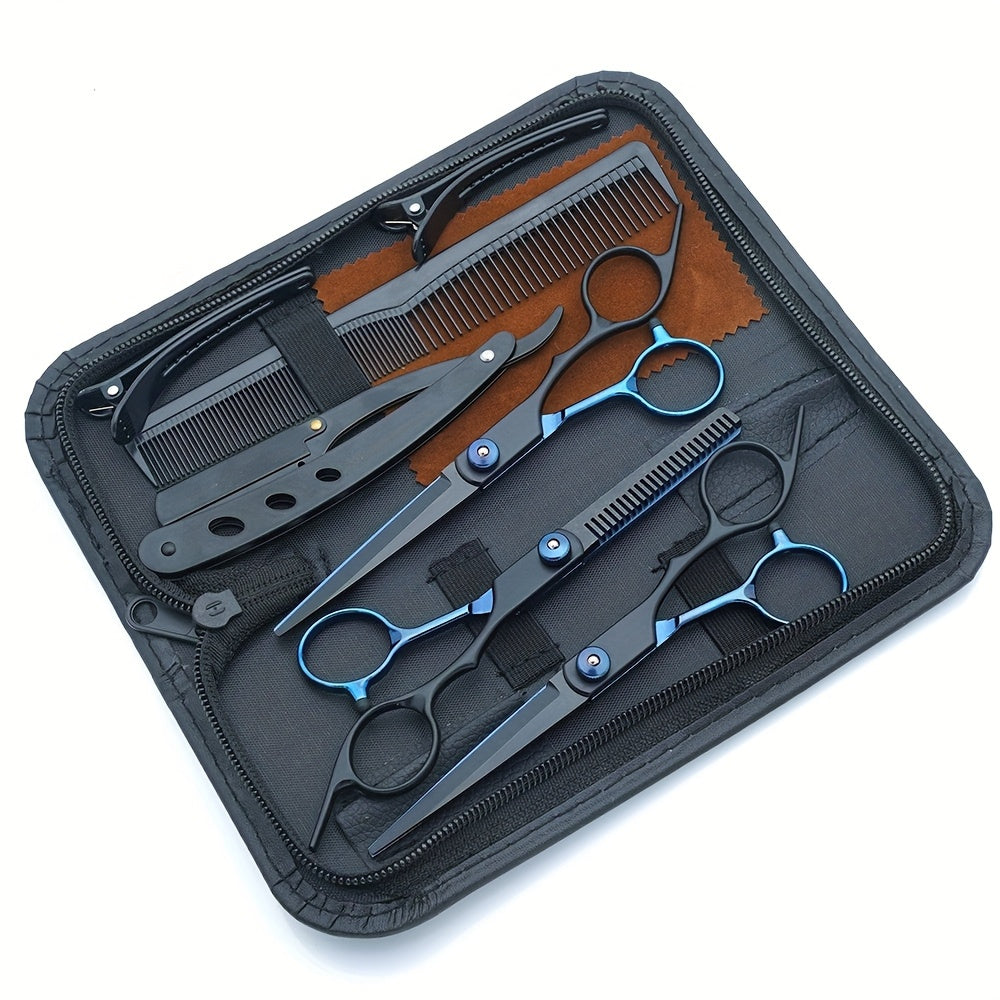 Hair Cutting Scissors Set 6 Inch Stainless Steel with Thinning Shears & Barber Comb – Colorful Professional Hairdressing Shears Kit for Men Women Salon Home - product image 7