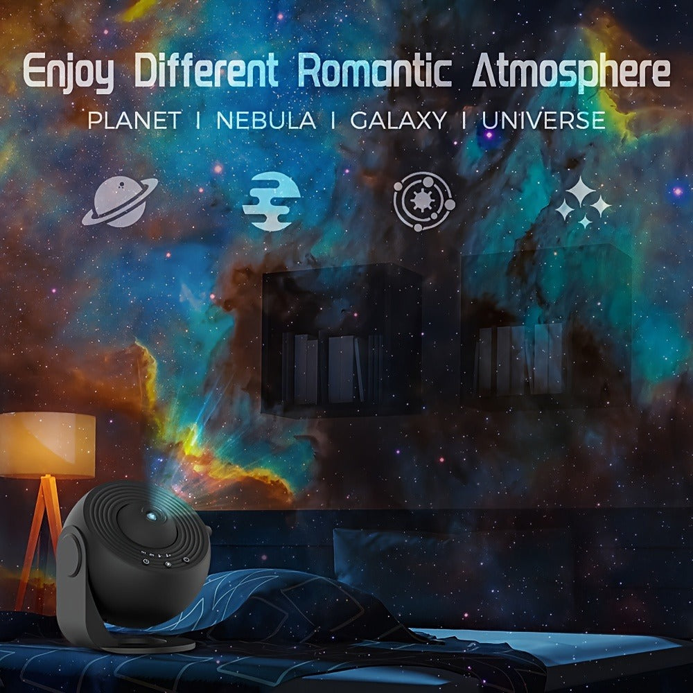 Star Projector Galaxy Aurora Night Light – 13-in-1 Planetarium Projector for Bedroom, Kids Room & Home Theater with Atmospheric LED Lighting - product image 7