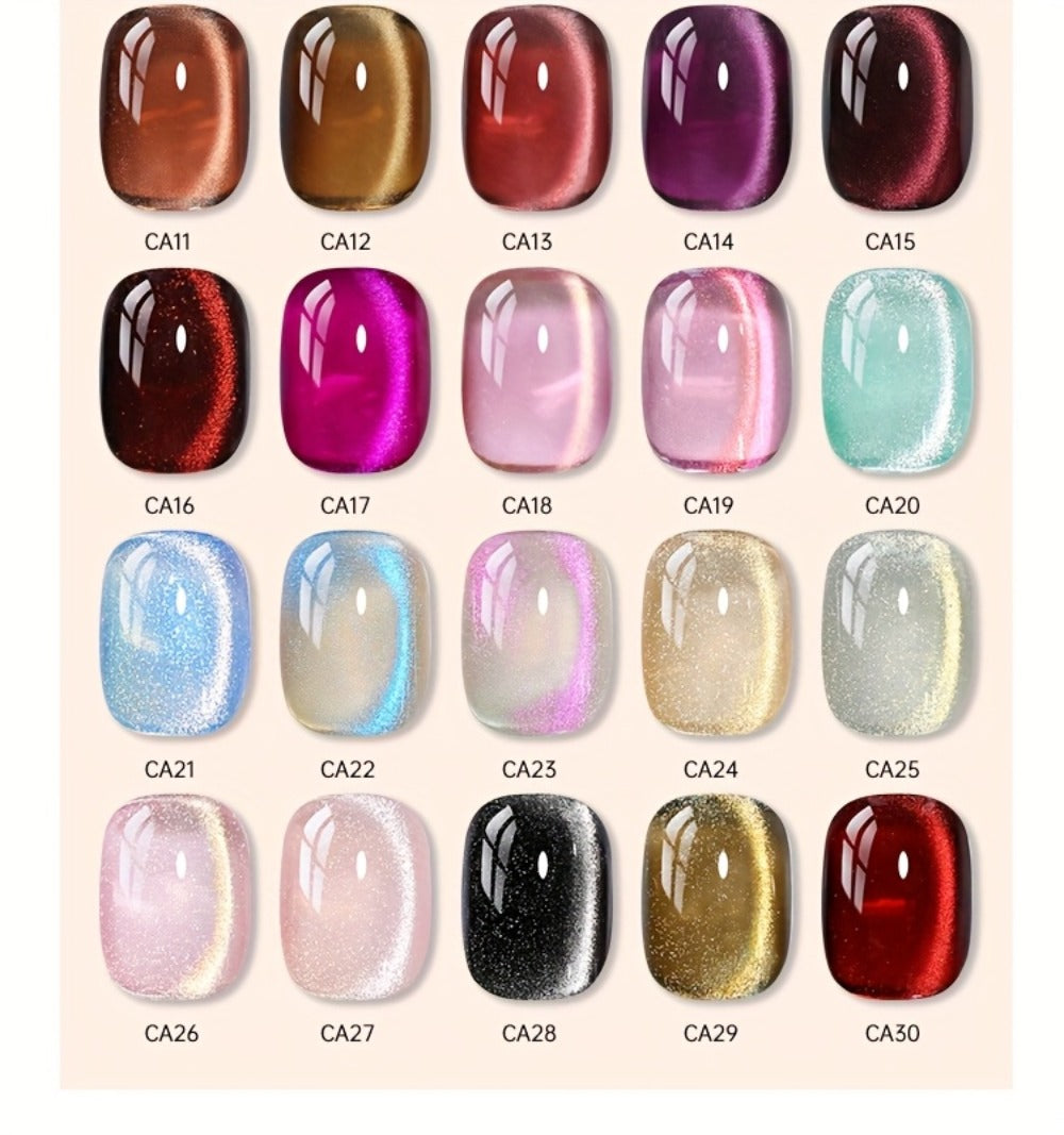 Cat Eye Gel Polish 15ml Plum Bordeaux Magnetic Soak Off UV LED – 3D Light-Shifting Effect Quick Dry Semi-Permanent Long-Lasting Fall Winter Dark Nail Colors for DIY & Salon Nail Ar - product image 15