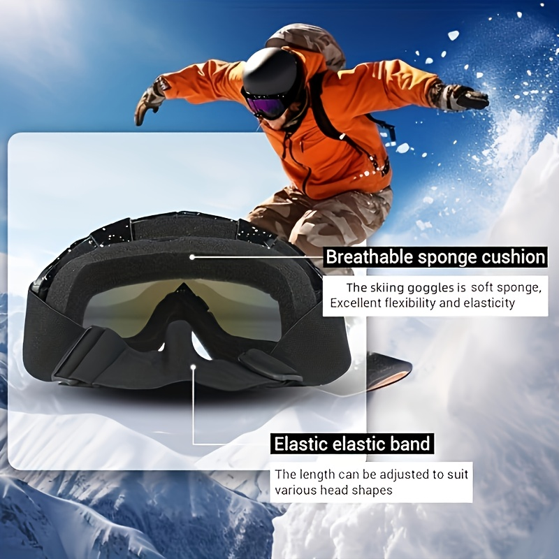Fits All Face Shapes – Ski Goggles 2-Pack Unisex UV400 Anti-Fog TPU Frame Adjustable Elastic Strap Snow Goggles for Skiing Snowboarding Ice Hockey Alpine Skiing - product image 9