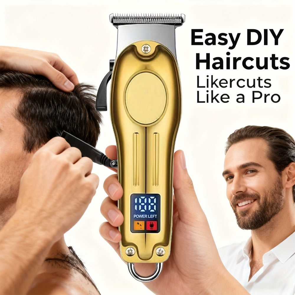 Cordless Hair Clipper Set for Men & Women — Professional Wireless Barber Clippers with T-Blade Trimmer, LED Screen, Adjustable Taper Lever, Rechargeable USB, Steel Blades, Home & T - product image 10