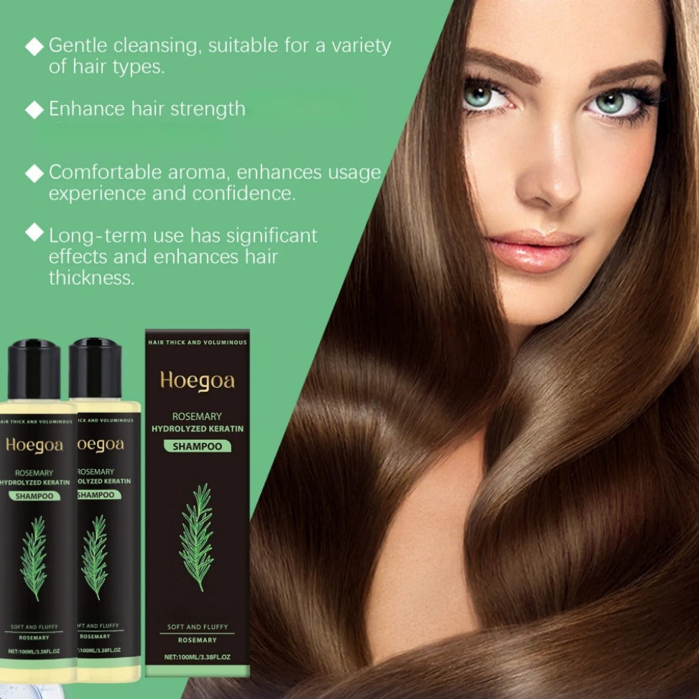 Rosemary Vitamin C Keratin Shampoo Set 3 Bottles — Deep Cleanse Moisturize & Strengthen Hair, Scalp Stimulating Antioxidant Formula, Smooth Shiny Frizz-Free Results, Holiday Hair C - product image 11