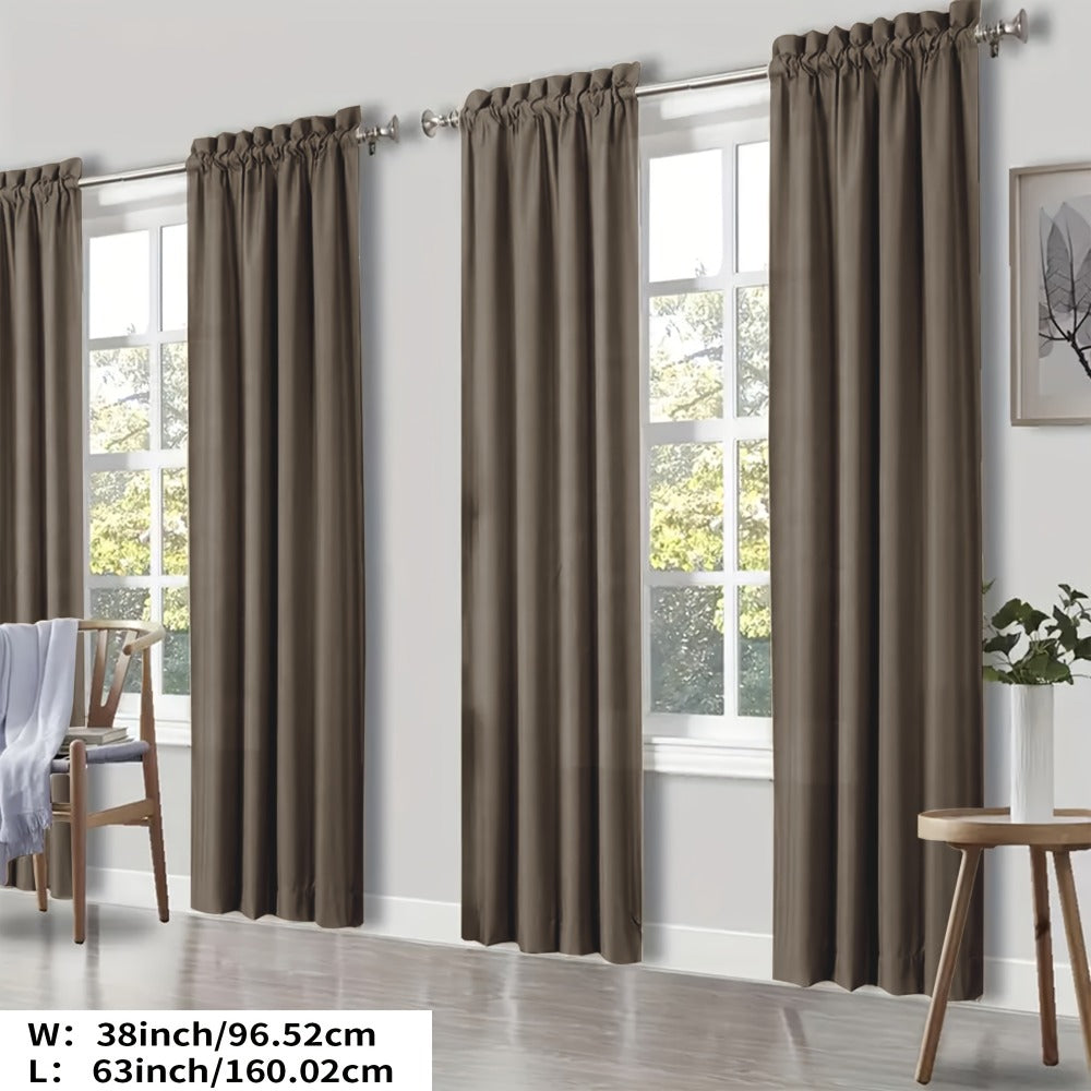 Blackout Curtains 4 Panels Thermal Insulated Room Darkening Drapes – Rod Pocket, Energy Saving, Solid Color for Bedroom & Living Room, 7 Colors & Multiple Sizes - product image 63